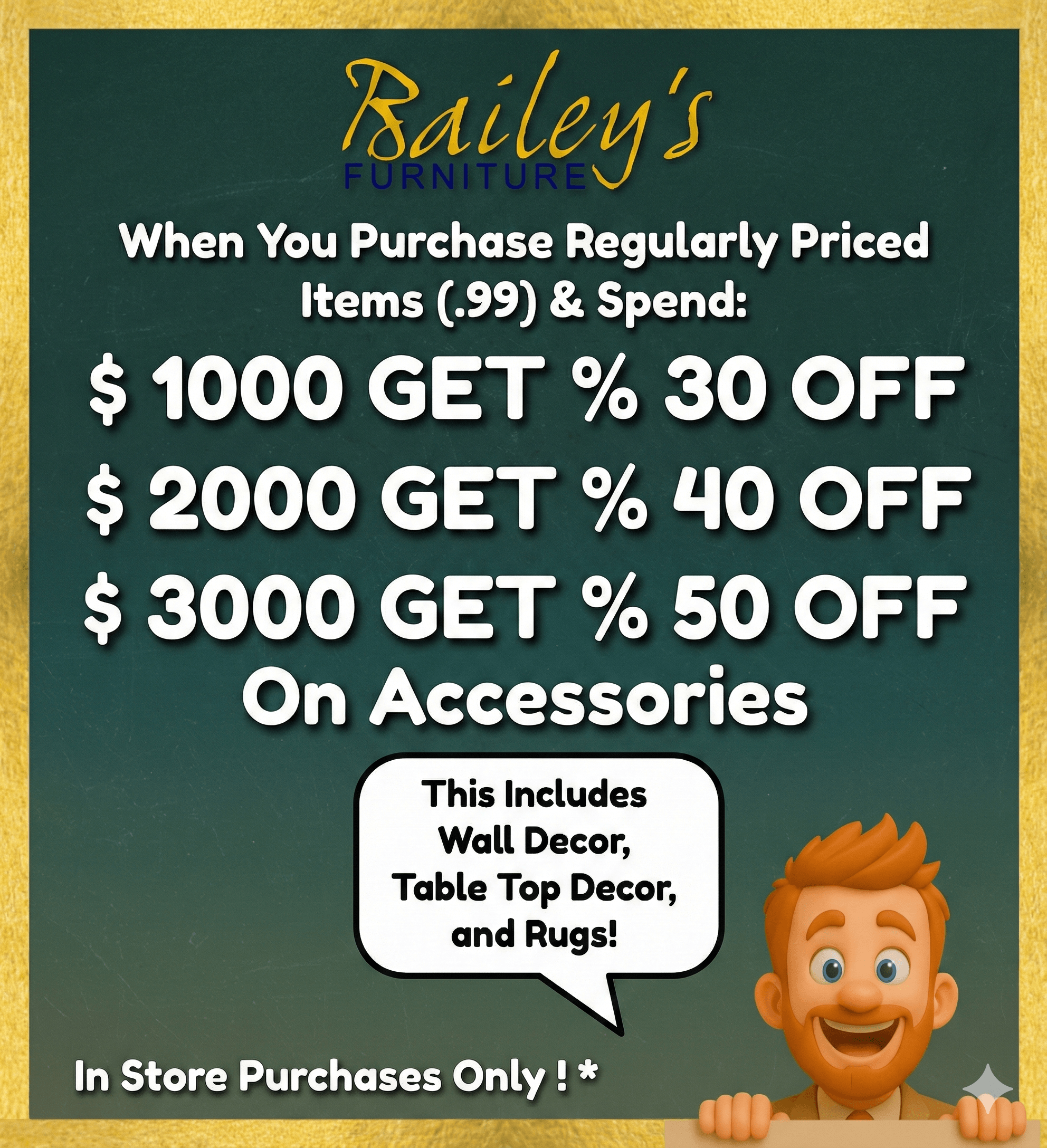 Up to 50% Off Accessories in store!